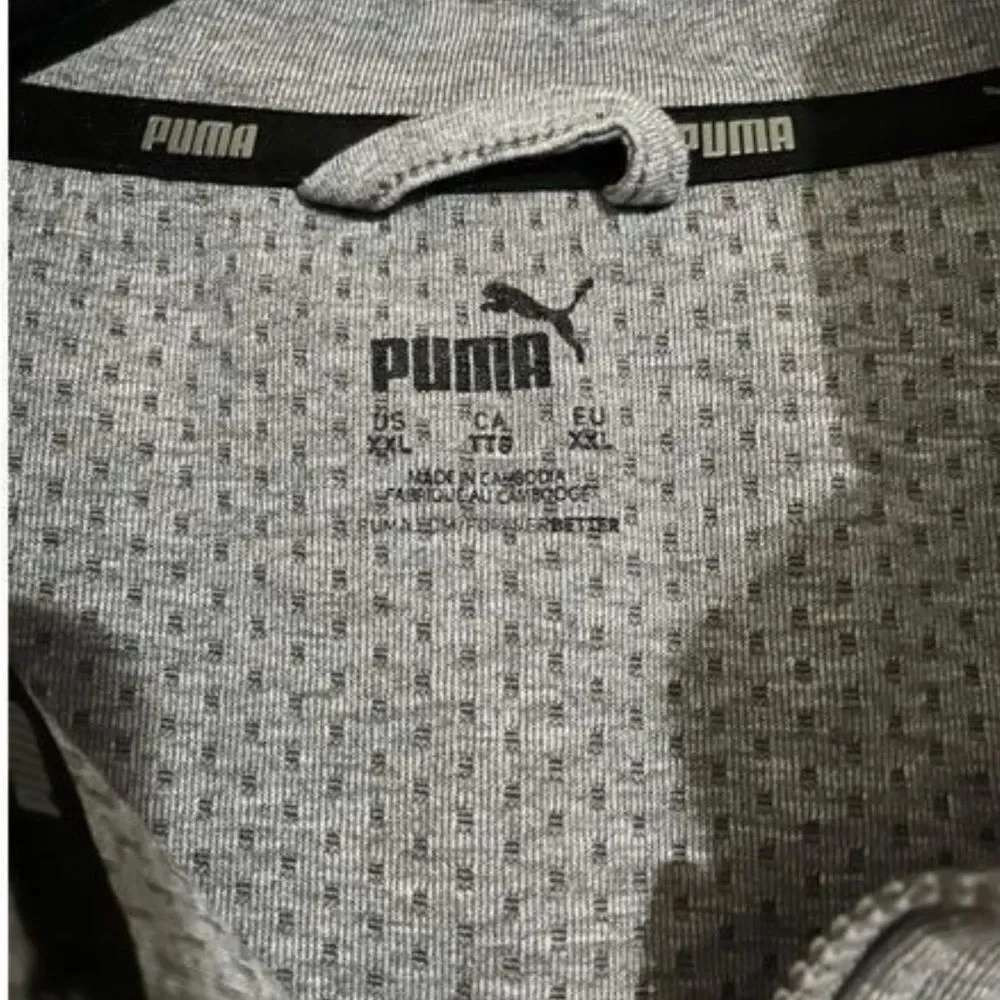 Puma Men's Dark Gray Zip-Up Sweater